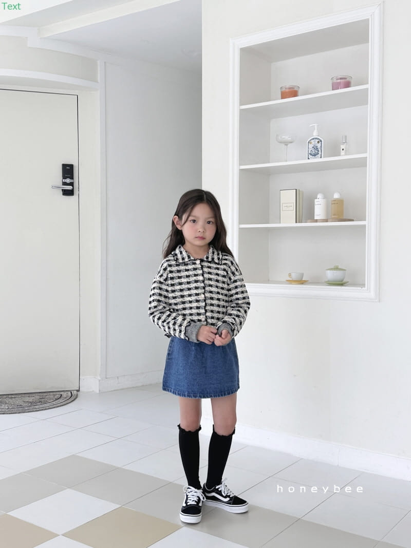 Honeybee - Korean Children Fashion - #childofig - Twid Check Cardigan