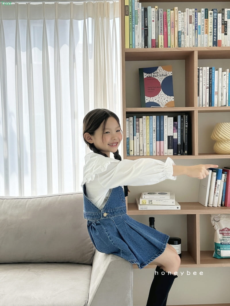 Honeybee - Korean Children Fashion - #childofig - Denim Wrinkle Skirt - 9