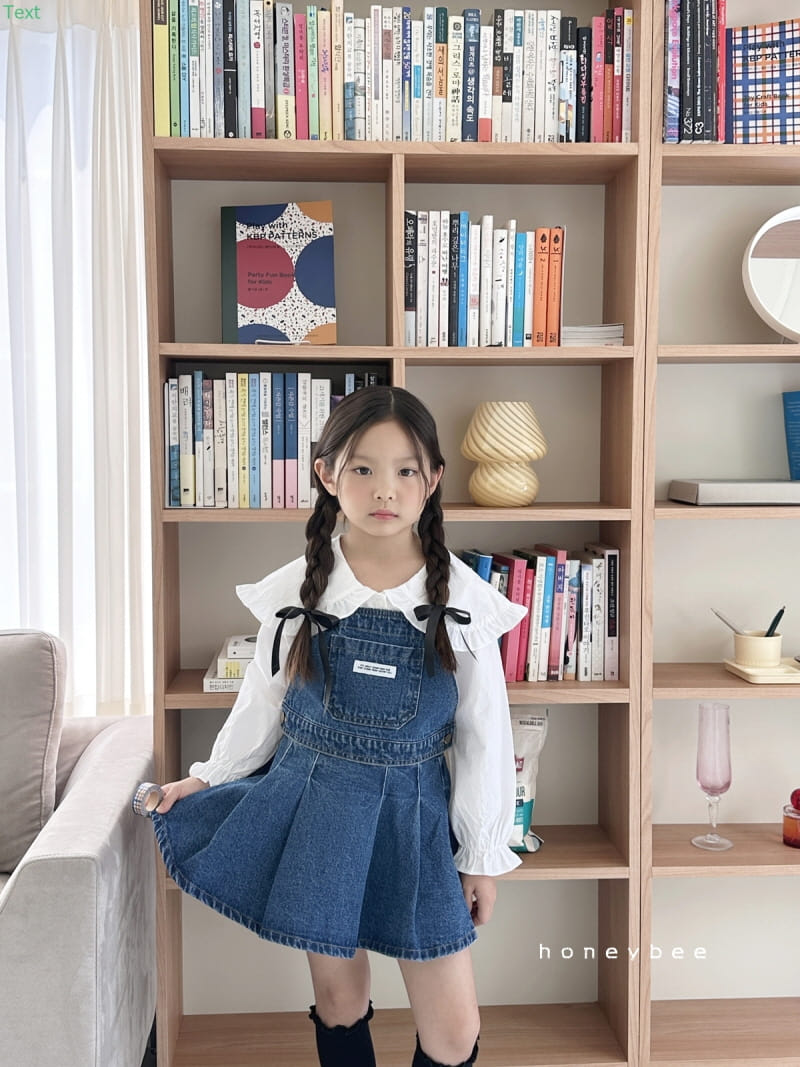 Honeybee - Korean Children Fashion - #childrensboutique - Denim String Vests - 3