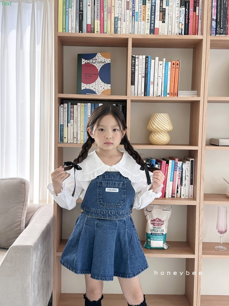 Honeybee - Korean Children Fashion - #fashionkids - Denim String Vests - 6