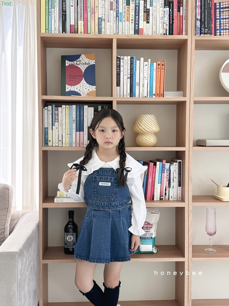 Honeybee - Korean Children Fashion - #prettylittlegirls - Denim Wrinkle Skirt - 8