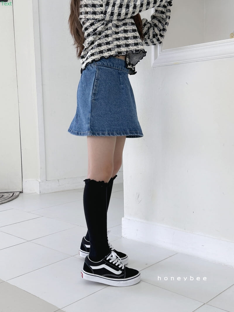Honeybee - Korean Children Fashion - #prettylittlegirls - A Line Denim Skirt - 7