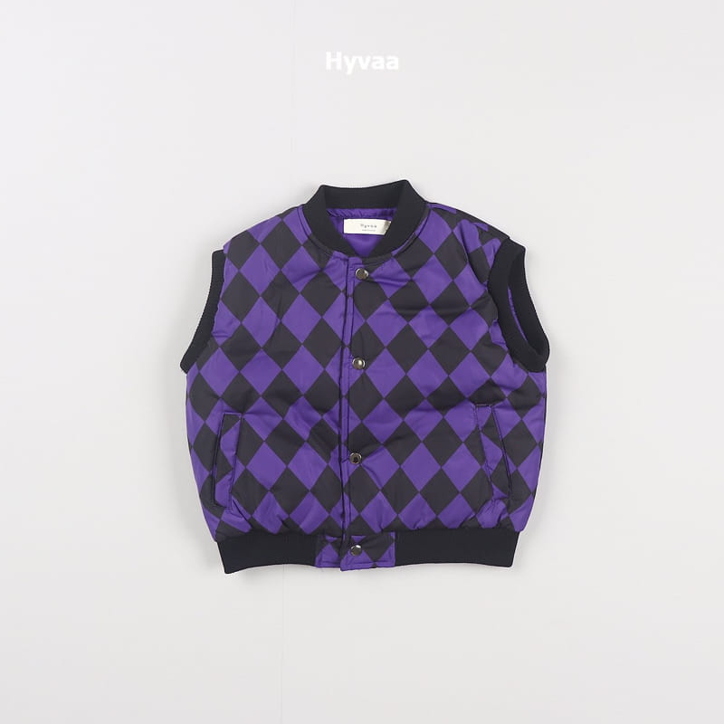 Hyvaa - Korean Children Fashion - #designkidswear - Argyle Padding Vest - 3