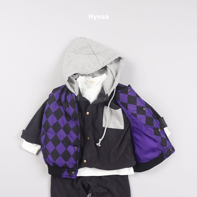 Hyvaa - Korean Children Fashion - #minifashionista - Argyle Padding Vest - 12