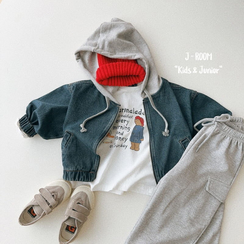 J-Room - Korean Children Fashion - #designkidswear - Banding Denim Jacket - 6