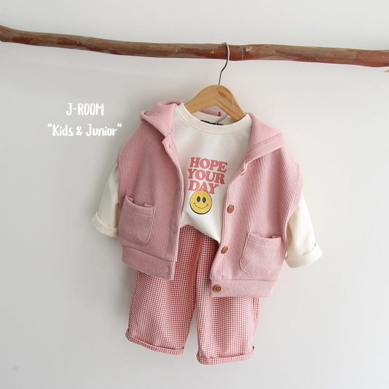 J-Room - Korean Children Fashion - #fashionkids - Rib Open Hoody Vest - 5