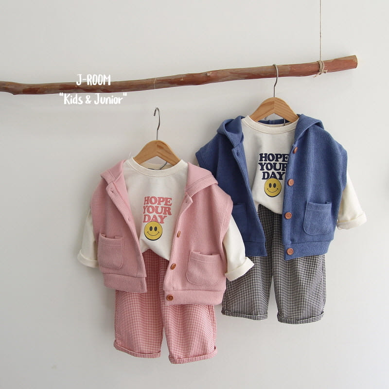J-Room - Korean Children Fashion - #kidsstore - Rib Open Hoody Vest - 7