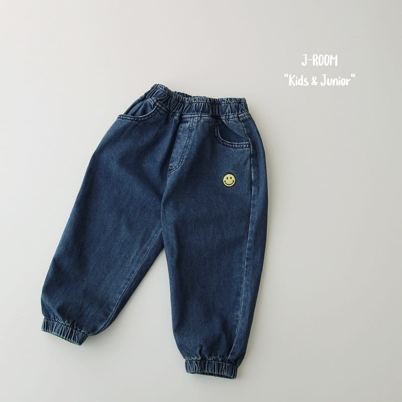 J-Room - Korean Children Fashion - #kidzfashiontrend - Embrodiery Denim Jogger Pants - 2