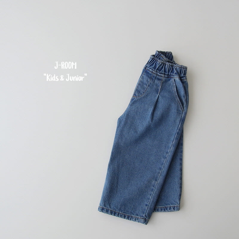 J-Room - Korean Children Fashion - #littlefashionista - Wrinkle Wide Jeans - 3