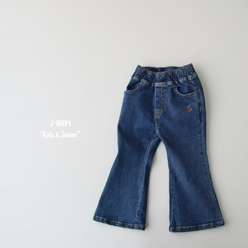 J-Room - Korean Children Fashion - #minifashionista - Cherry Bootscut Jeans - 7