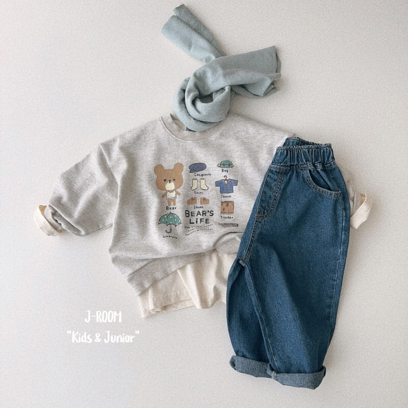 J-Room - Korean Children Fashion - #minifashionista - Bear Life Sweatshirt - 4