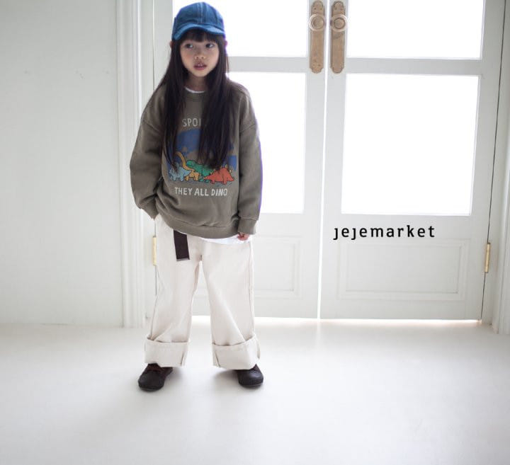 Jeje Market - Korean Children Fashion - #kidsshorts - Dino Sweatshirt - 5
