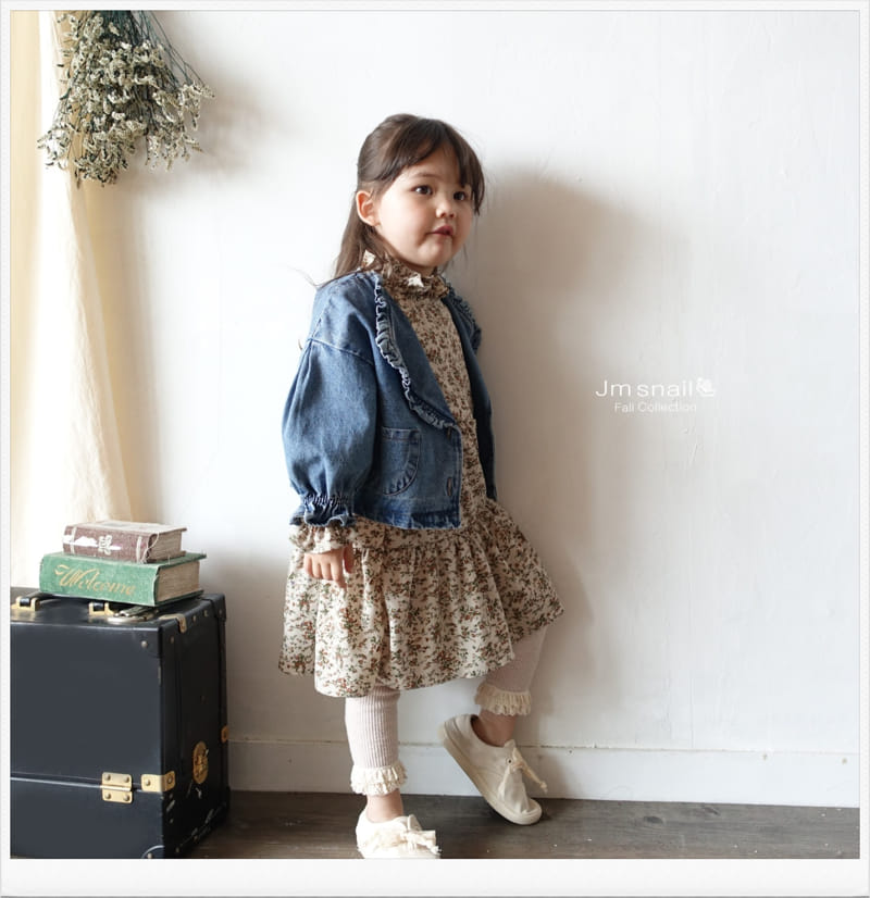 Jm Snail - Korean Children Fashion - #Kfashion4kids - Denim Frill Jacket - 3