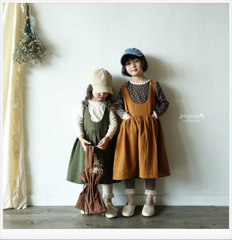 Jm Snail - Korean Children Fashion - #discoveringself - Honey Stitch One-piece - 5