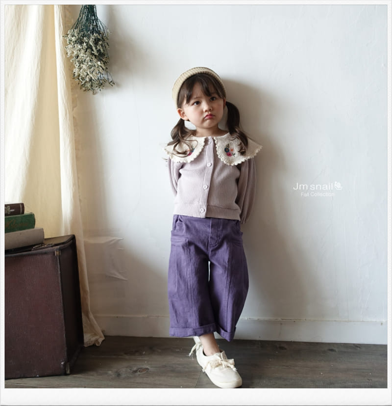 Jm Snail - Korean Children Fashion - #magicofchildhood - Flower Embroidery Cardigan - 2