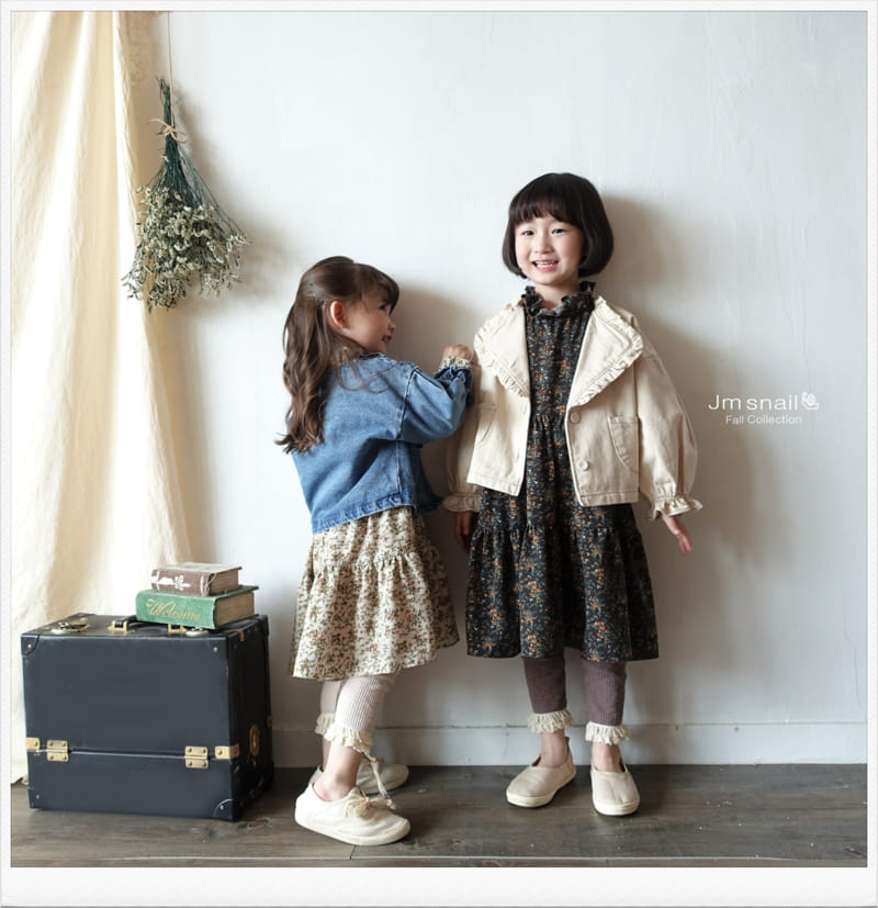 Jm Snail - Korean Children Fashion - #magicofchildhood - Denim Frill Jacket - 5