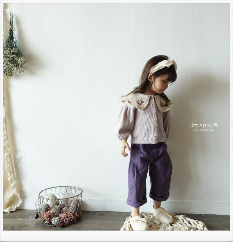 Jm Snail - Korean Children Fashion - #minifashionista - Flower Embroidery Cardigan - 3