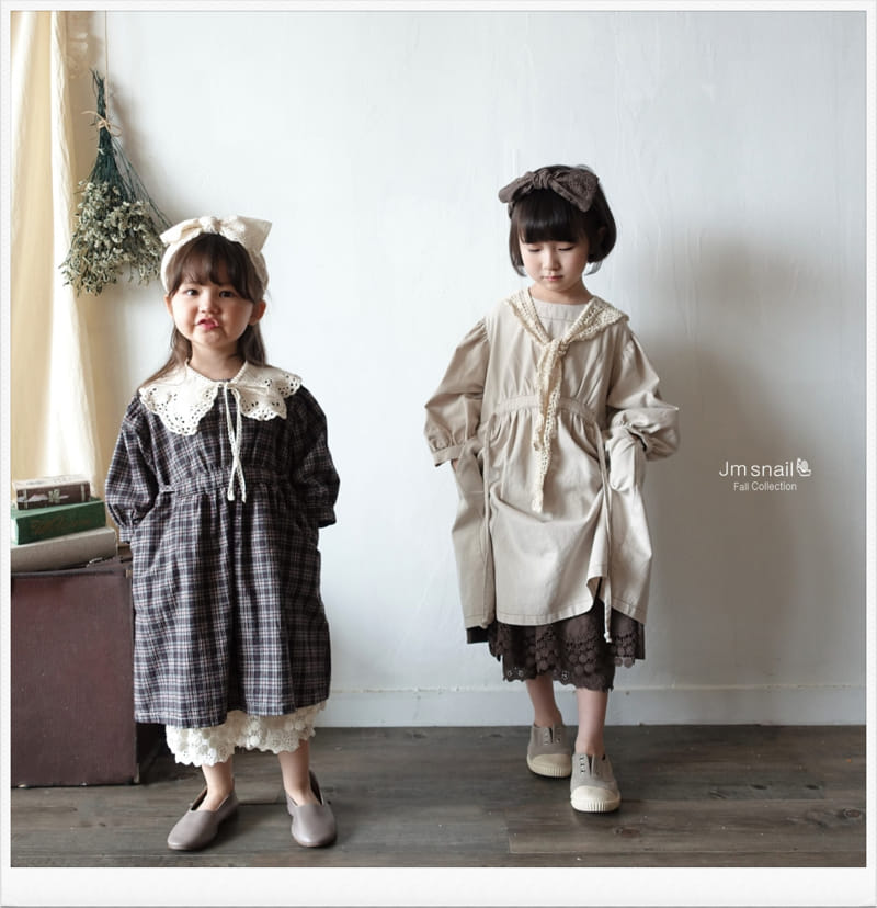 Jm Snail - Korean Children Fashion - #minifashionista - Latte One-piece - 5