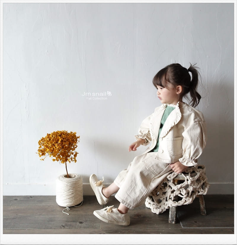 Jm Snail - Korean Children Fashion - #todddlerfashion - Denim Frill Jacket - 8