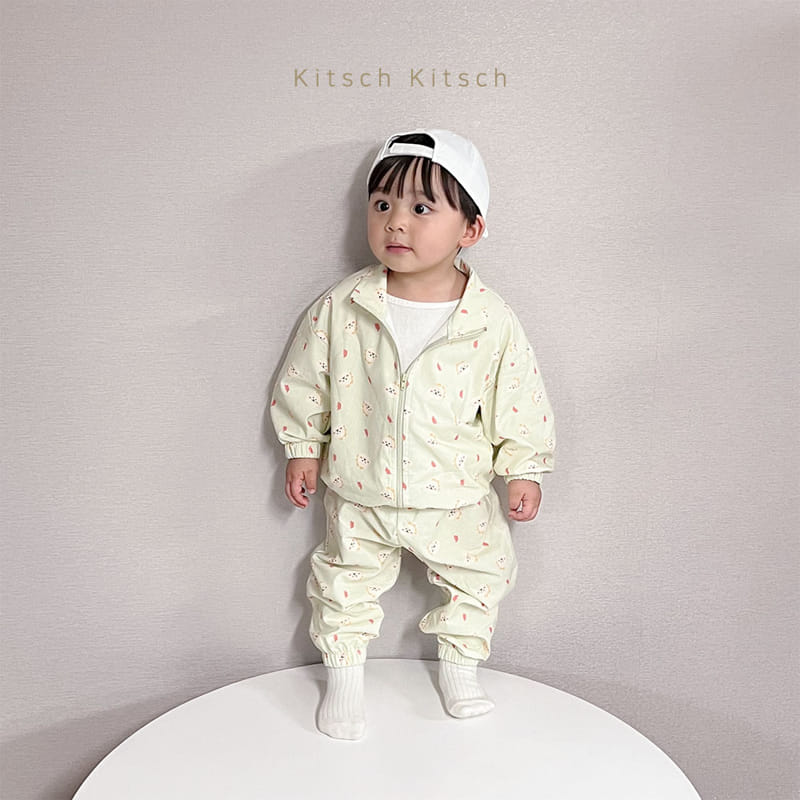 Kitsch Kitsch - Korean Children Fashion - #kidsstore - Pattern Windbreaker Top Bottom Set - 10