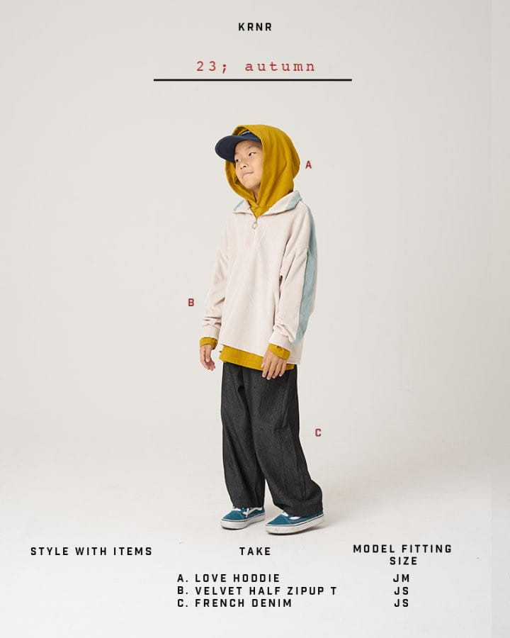 Kurenard - Korean Children Fashion - #designkidswear - Velvet Zip-up Tee - 7