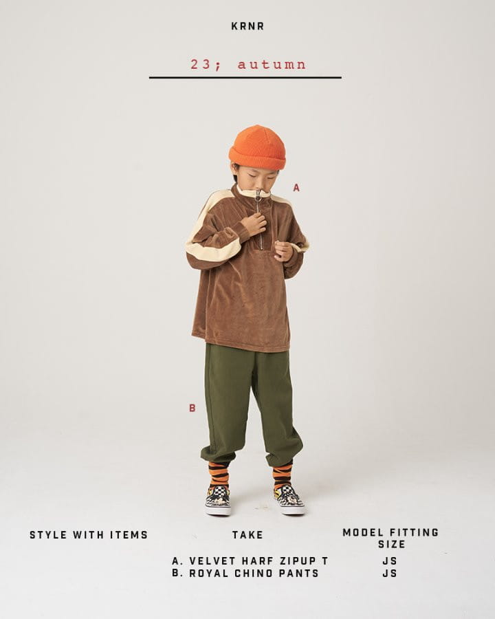 Kurenard - Korean Children Fashion - #discoveringself - Velvet Zip-up Tee - 8