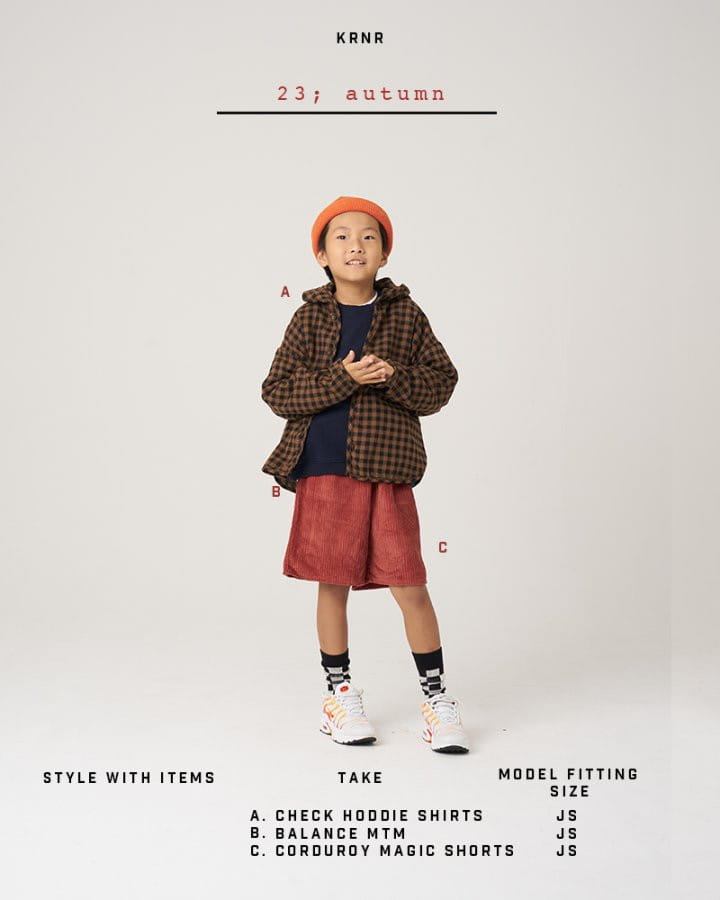 Kurenard - Korean Children Fashion - #discoveringself - Check Hoody Shirt - 7