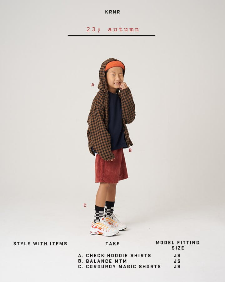Kurenard - Korean Children Fashion - #fashionkids - Check Hoody Shirt - 8