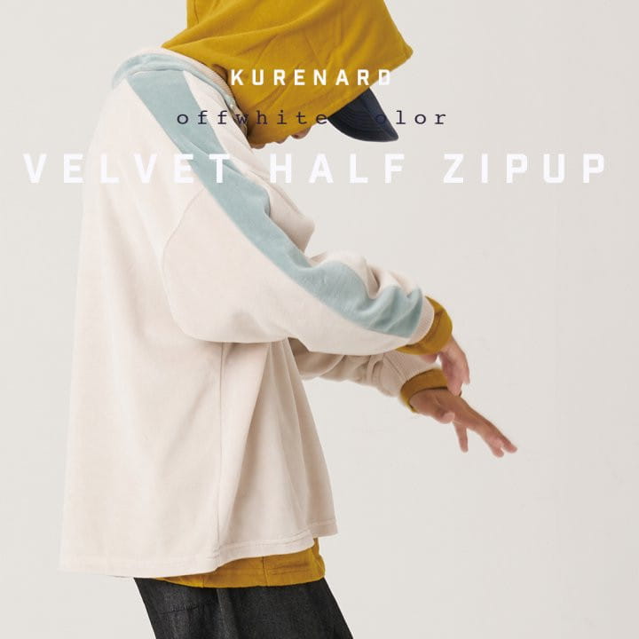 Kurenard - Korean Children Fashion - #toddlerclothing - Velvet Zip-up Tee - 3