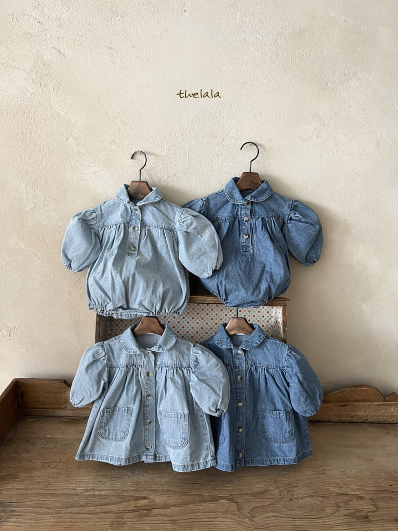 Lala - Korean Baby Fashion - #babyoutfit - Lumi Denim Bodysuit - 2