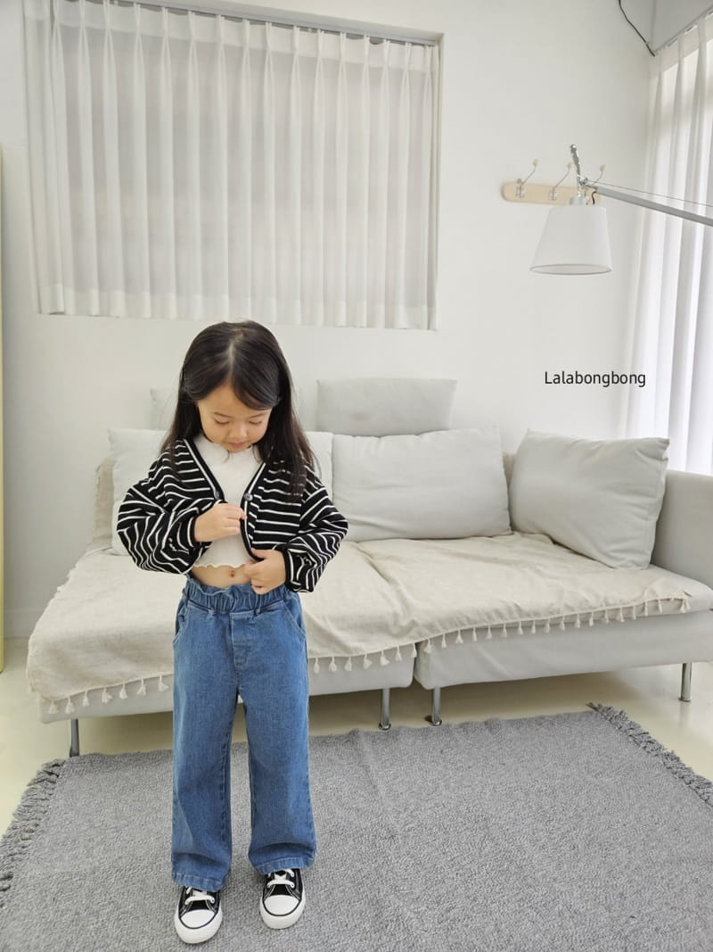 Lalabongbong - Korean Children Fashion - #kidsshorts - Frill Jeans - 7