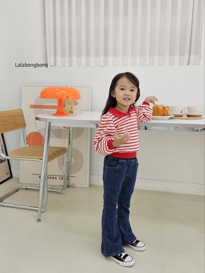 Lalabongbong - Korean Children Fashion - #kidsshorts - Candy Collar Tee