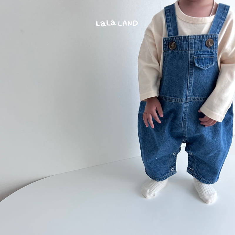 Lalaland - Korean Baby Fashion - #babyboutique - Bebe Pie Denim Dungarees - 6
