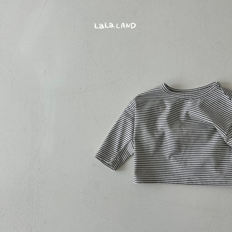 Lalaland - Korean Baby Fashion - #babyclothing - Bebe Small Stripes Tee - 6