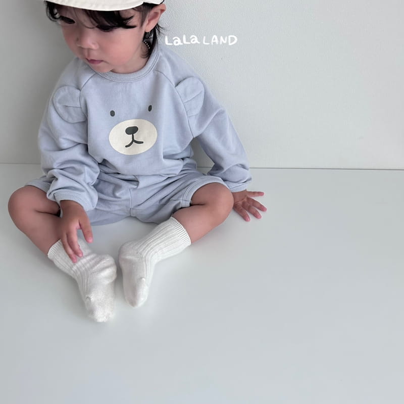 Lalaland - Korean Baby Fashion - #babyclothing - Bebe Bear Ears Top Bottom Set - 11