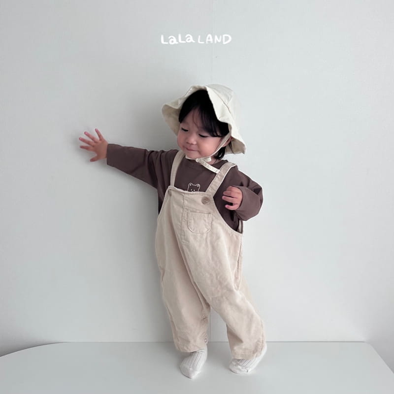 Lalaland - Korean Baby Fashion - #babyfashion - Bebe Rib Mini Pocket Dungarees - 8