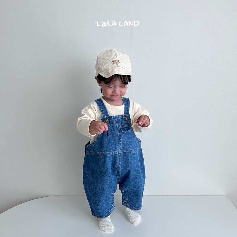 Lalaland - Korean Baby Fashion - #babygirlfashion - Bebe Pie Denim Dungarees - 11