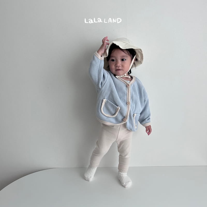 Lalaland - Korean Baby Fashion - #babylifestyle - Bebe Buttre Waffle Cardigan - 2