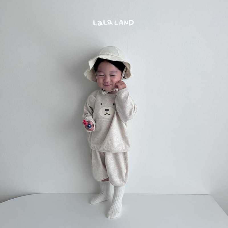 Lalaland - Korean Baby Fashion - #babyoninstagram - Bebe Bear Ears Top Bottom Set