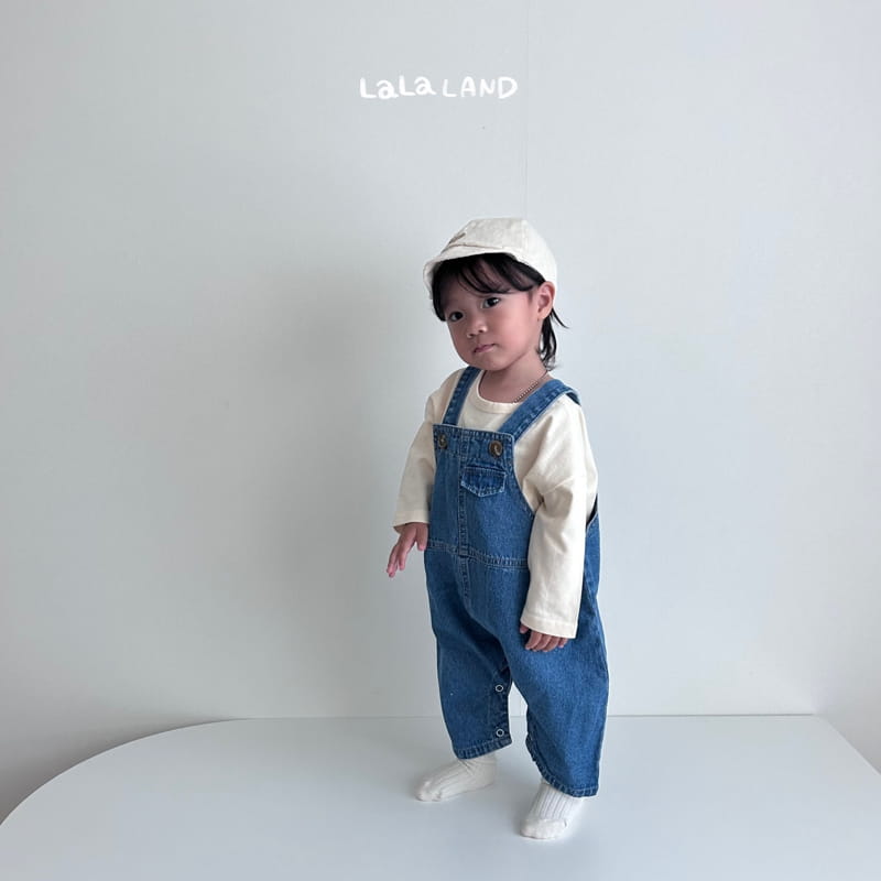 Lalaland - Korean Baby Fashion - #babyoutfit - Bebe Pie Denim Dungarees