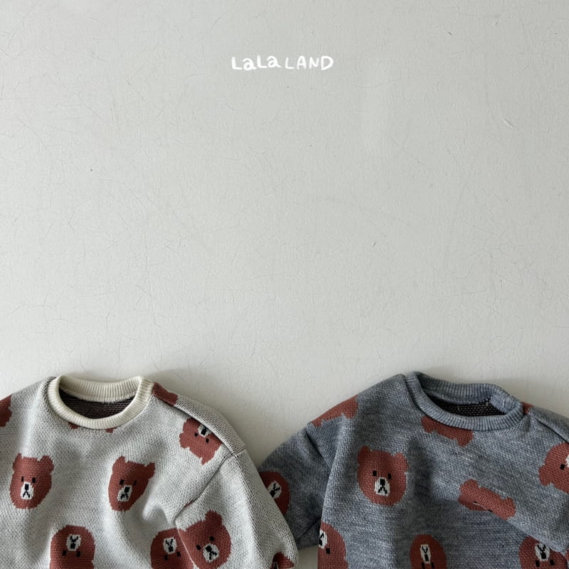 Lalaland - Korean Baby Fashion - #babyoutfit - Bebe La Bear Knit Sweatshirt - 12