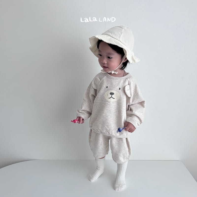 Lalaland - Korean Baby Fashion - #babyoutfit - Bebe Bear Ears Top Bottom Set - 4