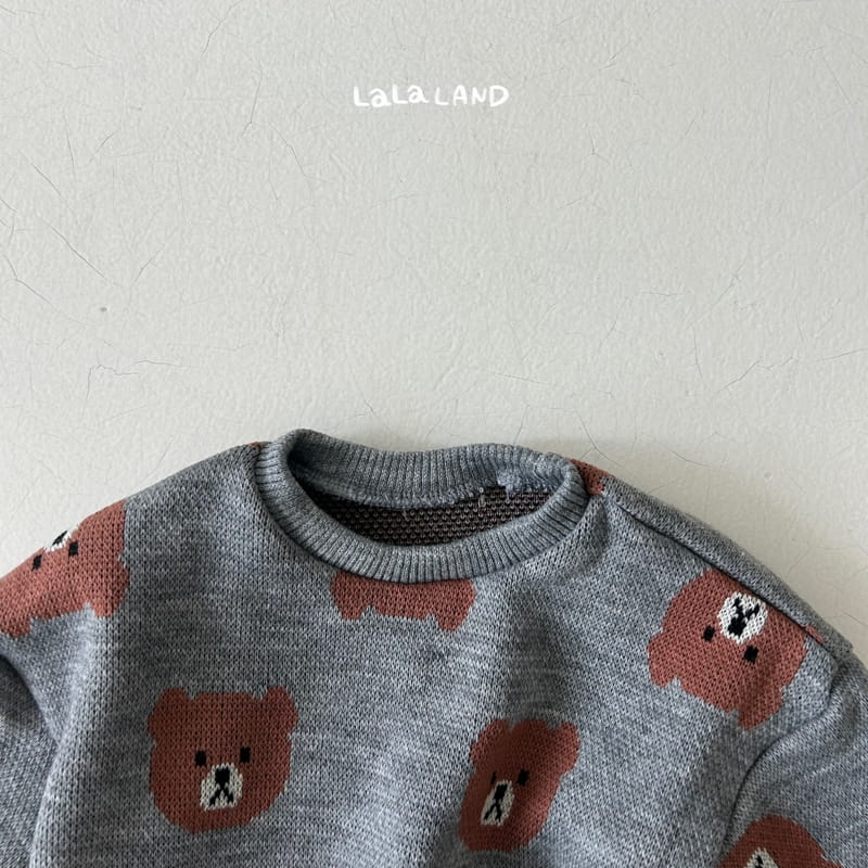 Lalaland - Korean Baby Fashion - #onlinebabyshop - Bebe La Bear Knit Sweatshirt