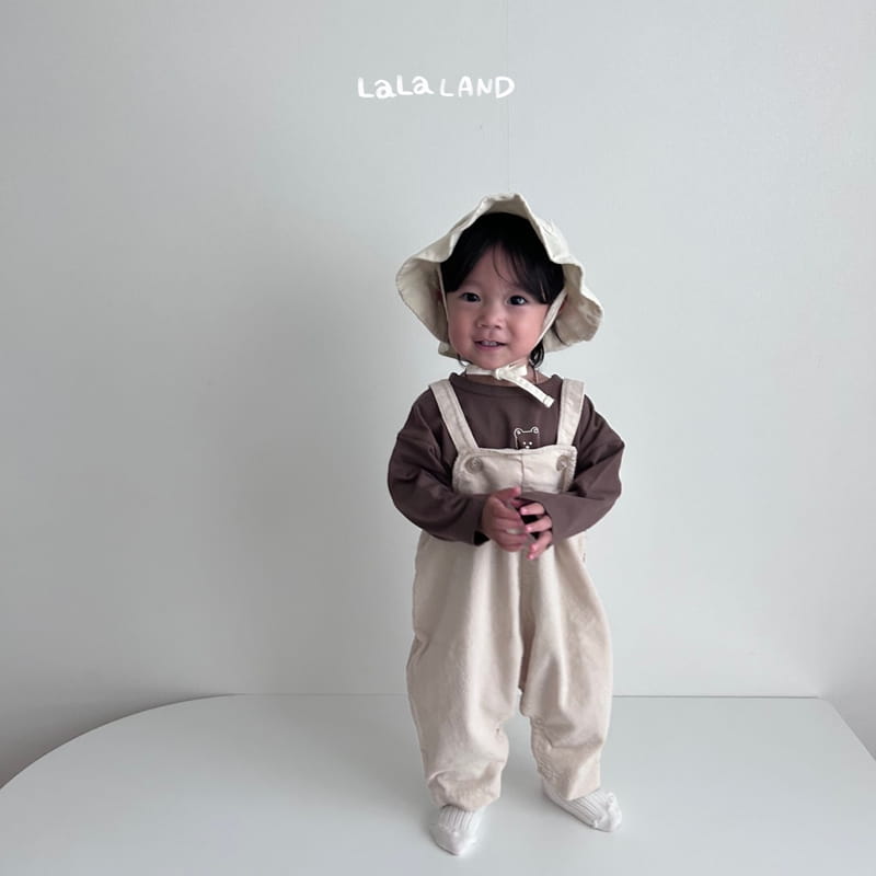 Lalaland - Korean Baby Fashion - #onlinebabyshop - Bebe Rib Mini Pocket Dungarees - 4