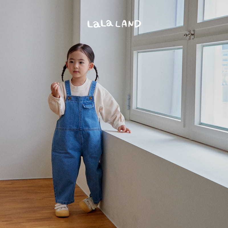 Lalaland - Korean Children Fashion - #childofig - Pie Denim Dungarees Pants - 7