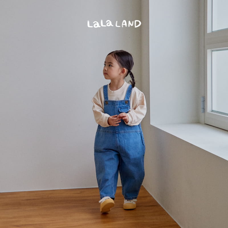 Lalaland - Korean Children Fashion - #designkidswear - Pie Denim Dungarees Pants - 9