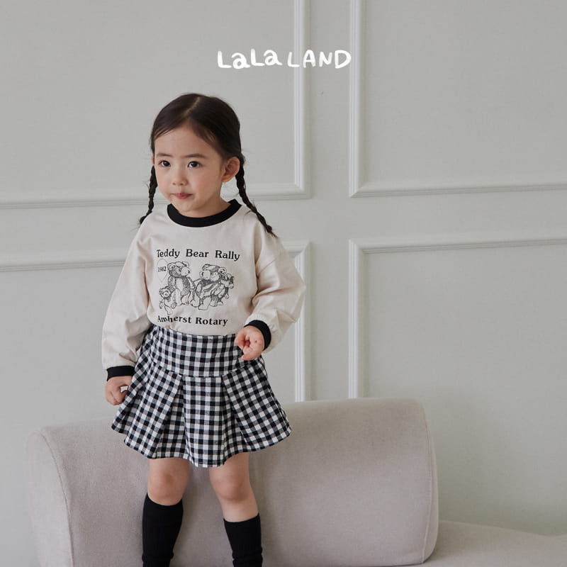 Lalaland - Korean Children Fashion - #designkidswear - Gobang Check Skirt - 5