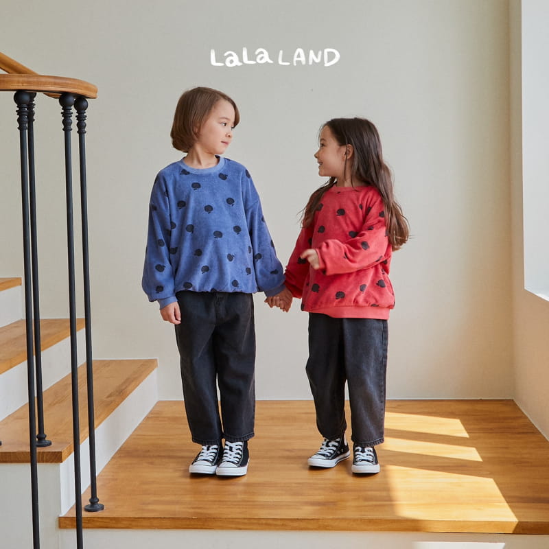 Lalaland - Korean Children Fashion - #designkidswear - Apple Terry Sweatshirt