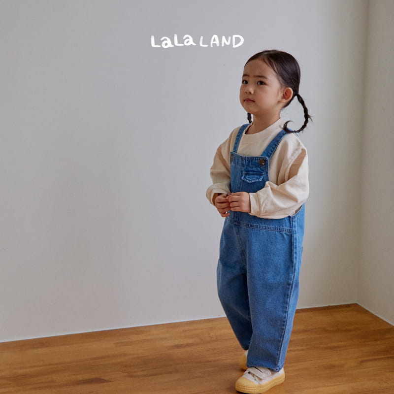 Lalaland - Korean Children Fashion - #discoveringself - Pie Denim Dungarees Pants - 10
