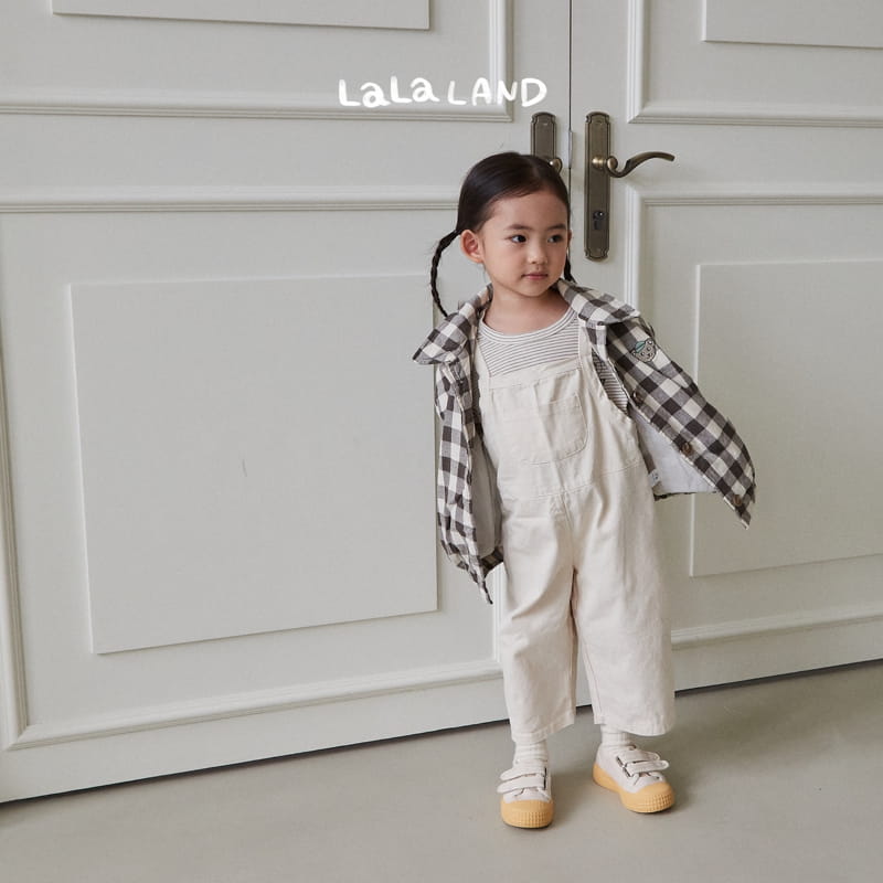 Lalaland - Korean Children Fashion - #fashionkids - Piping Dungarees Pants - 10